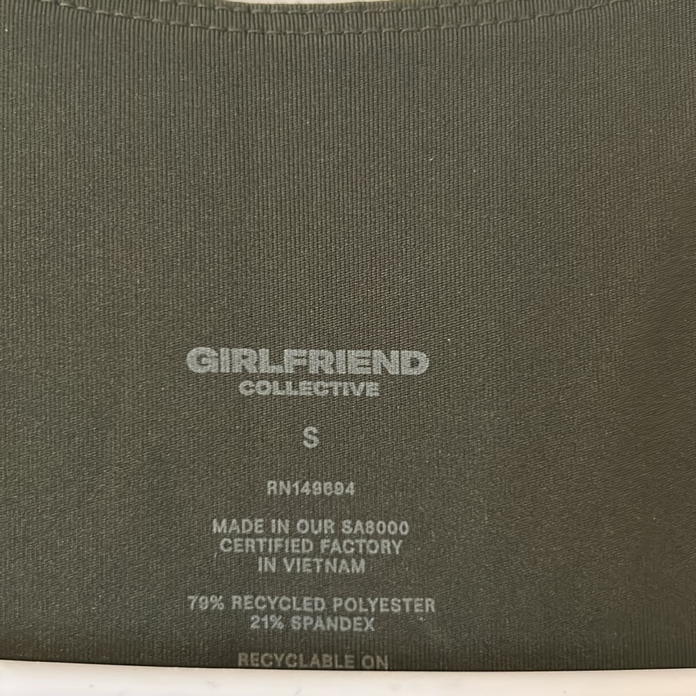 Girlfriend Collective Green Razor Back Top - Picture 2 of 4